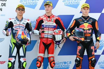 Izan Guevara, Ayumu Sasaki, Daniel Holgado, Moto3, Aragon MotoGP, 17 September