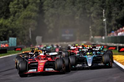 Charles Leclerc (MON) Ferrari SF-24 leads at the start of the race. Formula 1 World Championship, Rd 14, Belgian Grand